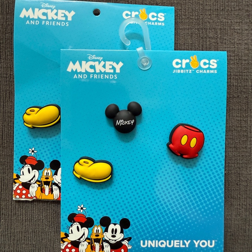 CROCS Mickey Mouse Jibbitz Charms x4